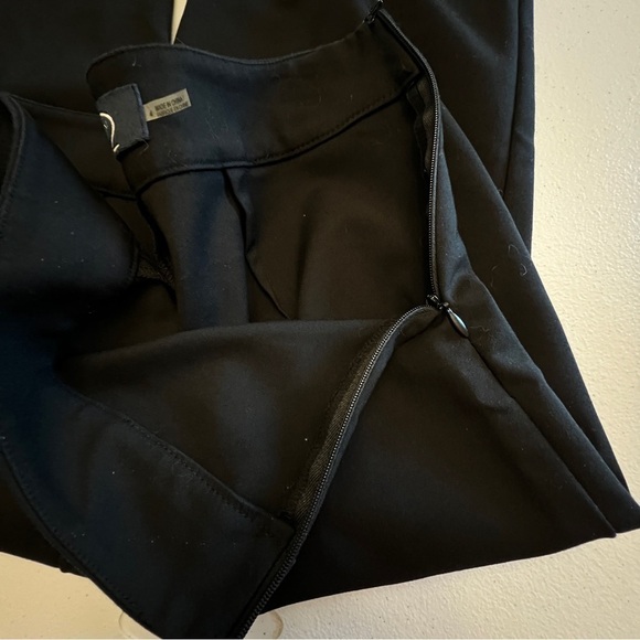 Magaschoni Pants Cropped Black Women's Size 4 Stretch Side Zip - Picture 6 of 11